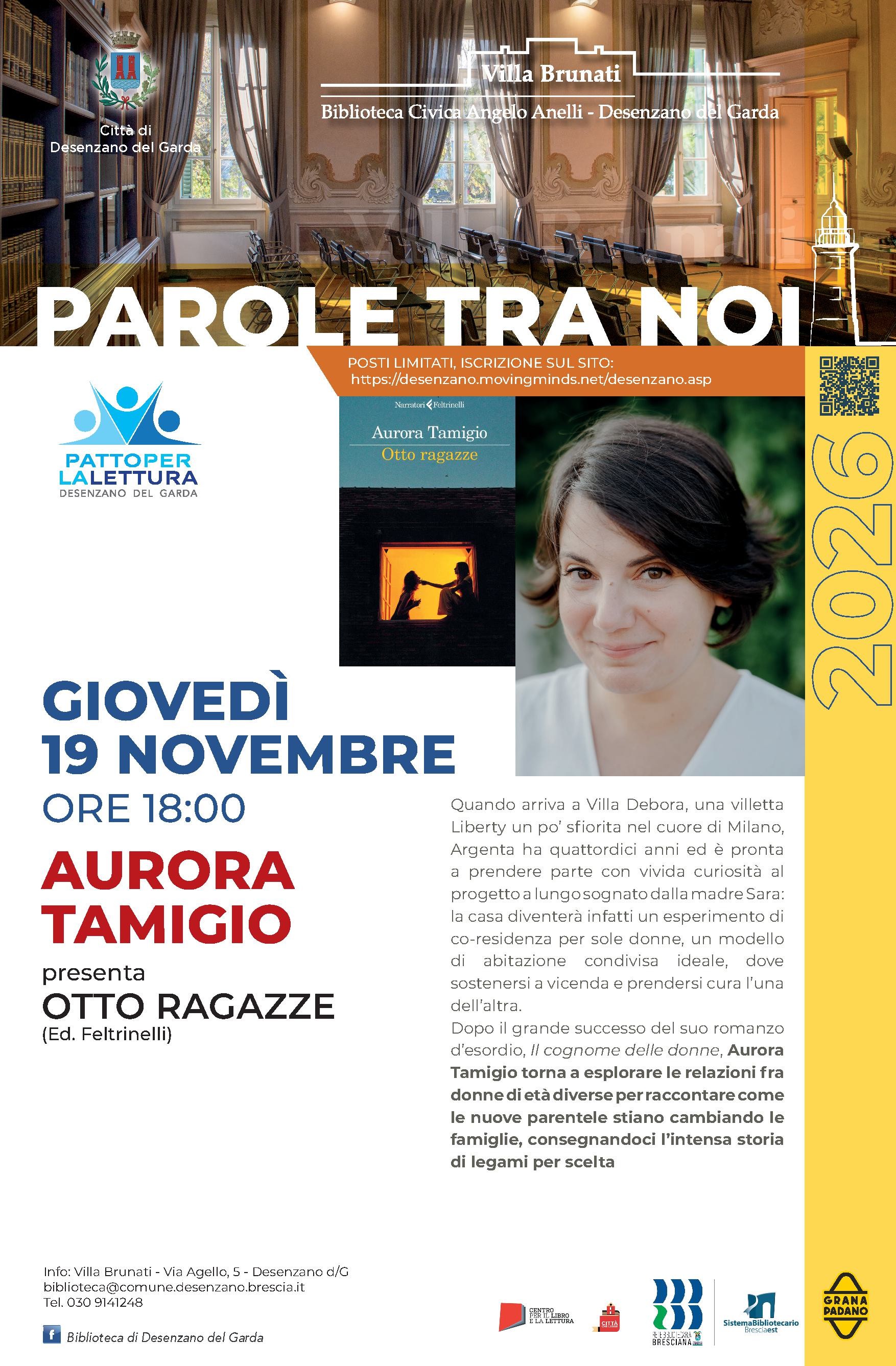 giovedì 19 novembre, ore 18:00 PAROLE TRA NOI: Aurora Tamigio